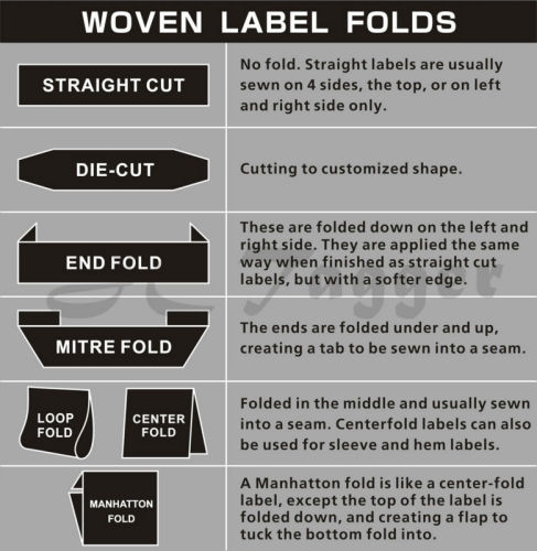 woven label folds type